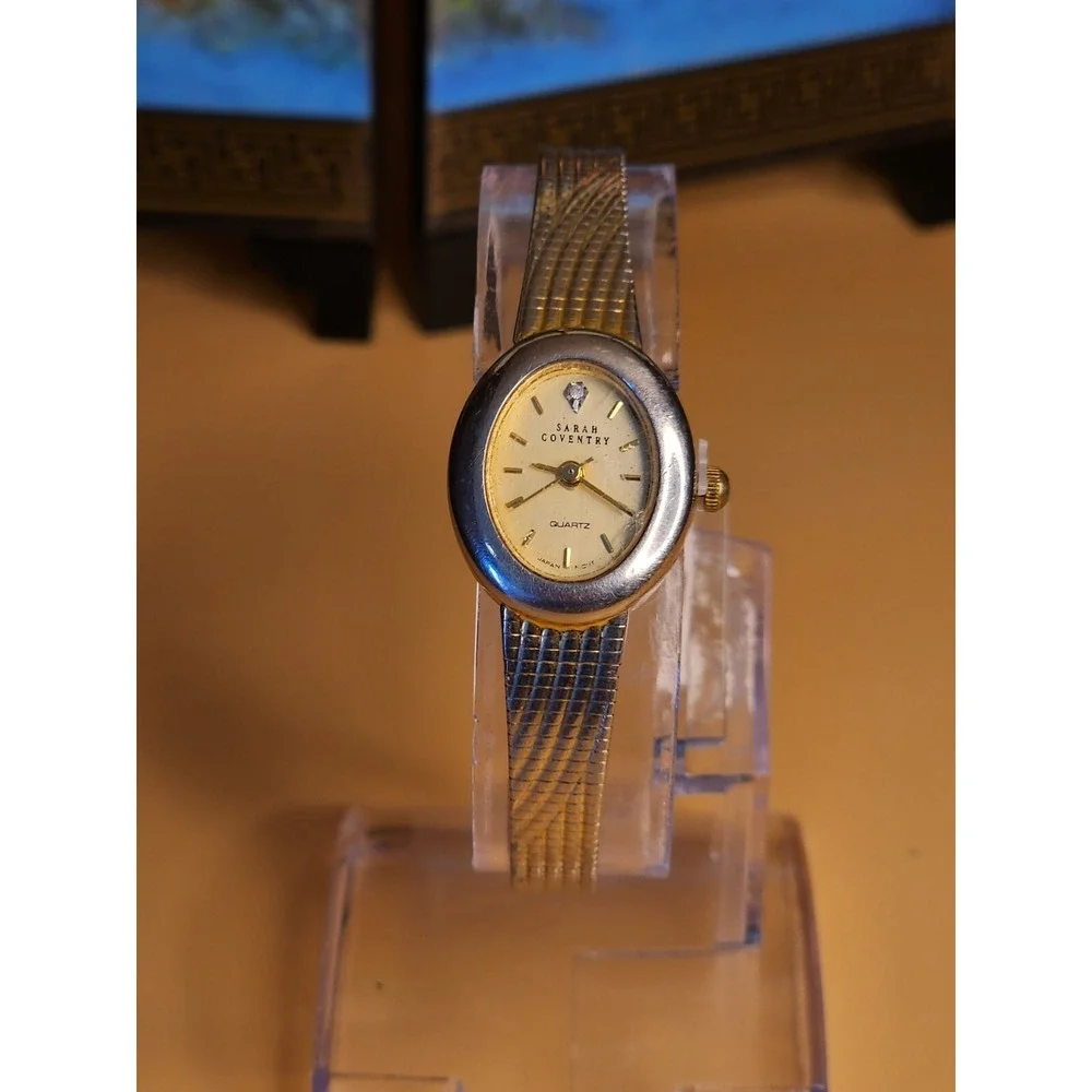 50+ Yr Old SARAH COVENTRY Gold Plate Woman's Watch New Battery‎ FREE SHIPPING!!!